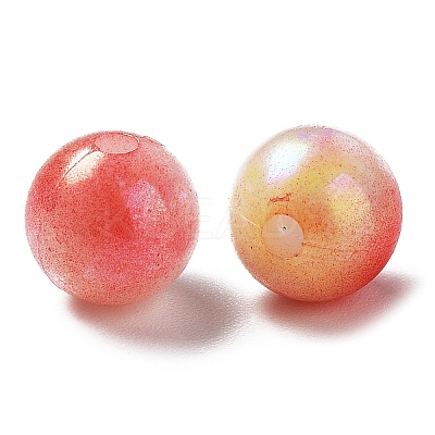 Two Tone Opaque Acrylic Beads SACR-P024-01A-W14-1