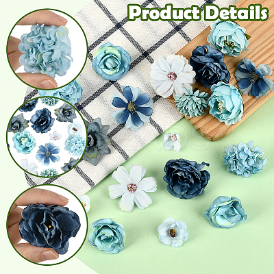 60Pcs Cloth Flower DIY-SP0005-73D-1