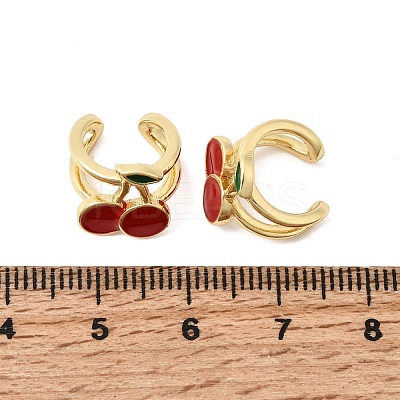 Brass Cuff Earrings EJEW-C186-02A-G-1