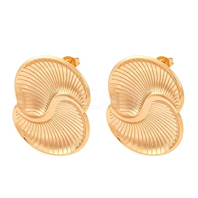 304 Stainless Steel Vortex Spiral Stud Earrings EJEW-C148-01G-1