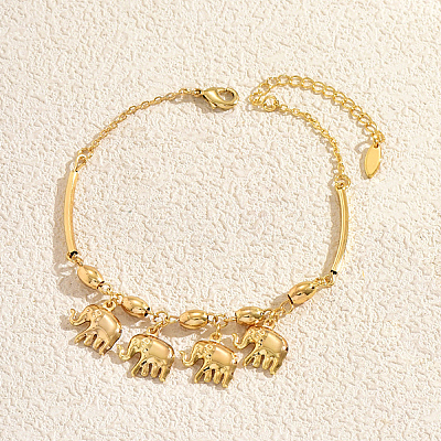 Bohemian Brass Tassel Anklets for Women PS3408-1-1