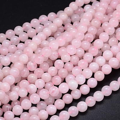 Pink Color Natural Madagascar Rose Quartz Beads Strands G-F222-40-10mm-1