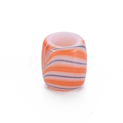 Opaque Acrylic European Beads MACR-S308-03-1
