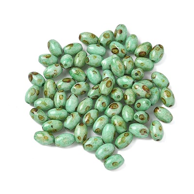 60Pcs 10G Baking Paint Picasso Glass Seed Beads GLAA-V001-06A-1