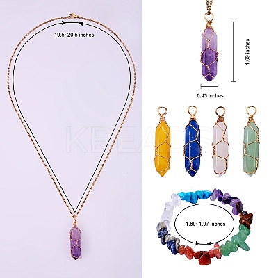 DIY Stone Jewelry Set Making Kit DIY-SZ0007-86-1