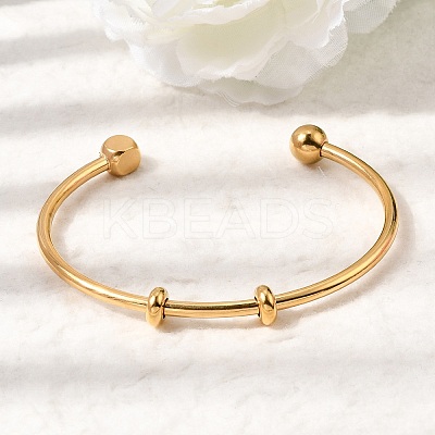 304 Stainless Steel Cuff Bangles BJEW-P394-01G-1