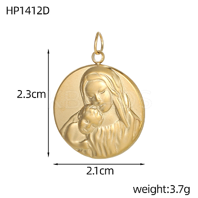 304 Stainless Steel Pendants STAS-OY005-42G-02-1