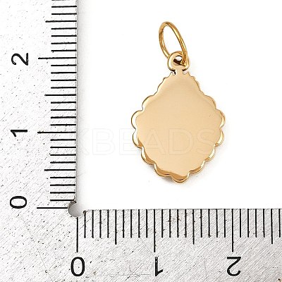 304 Stainless Steel Pendants STAS-K307-02B-G-1
