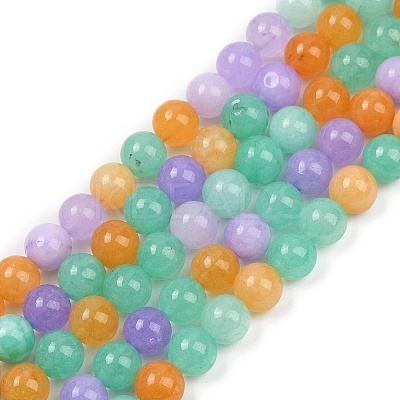 Natural Dyed White Jade Beads Strands X-G-NH0045-01A-1