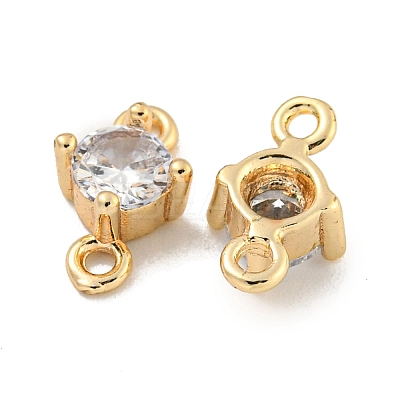 Rack Plating Brass Pave Clear Cubic Zirconia Links KKB-L215-047A-LG-1