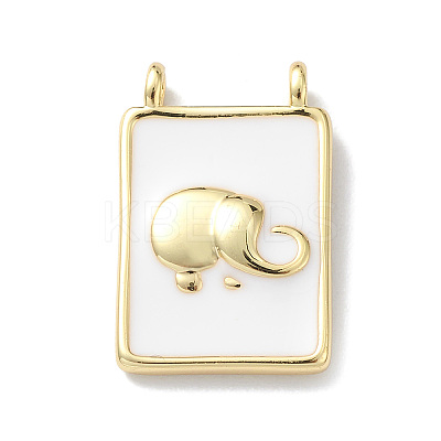 Rack Plating Brass Connector Charms KK-H443-01G-1
