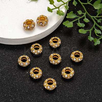 Alloy Rhinestone European Beads CPDL-H997-3-1