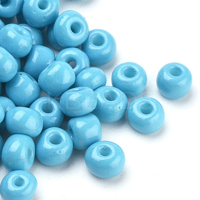Baking Paint Glass Seed Beads SEED-Q025-4mm-M14-1