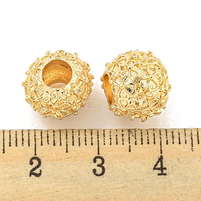 Rack Plating Alloy European Beads FIND-B034-23G-1
