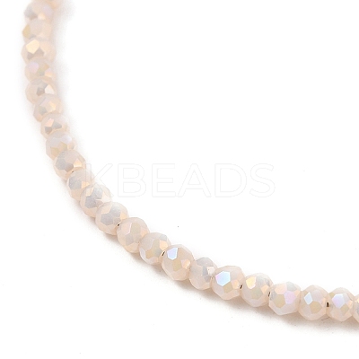 Faceted Electroplate Glass Beaded Bracelets BJEW-JB05693-04-1