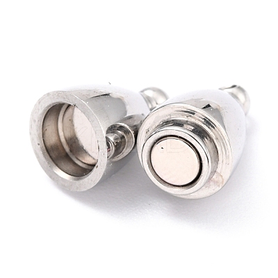 Tarnish Resistant 304 Stainless Steel Magnetic Clasps with Loops STAS-M290-06A-P-1