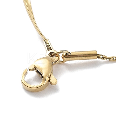 201 Stainless Steel Double Layer Necklace with Round Ball Beaded for Women NJEW-D055-01G-1