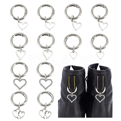 12Pcs 6 Style Alloy Shoes Charms HJEW-DR00116-1