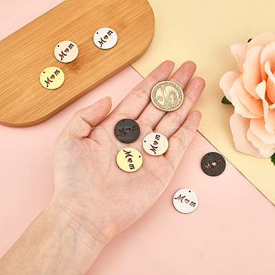 8Pcs 4 Colors Mother's Day Ion Plating(IP) 304 Stainless Steel Pendants STAS-PH0003-95-1