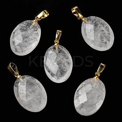 Natural Quartz Crystal Pendants G-E603-03G-05-1