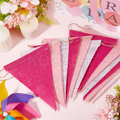 Linen & Twine Pennant Flags Banners DIY-WH20001-99A-1