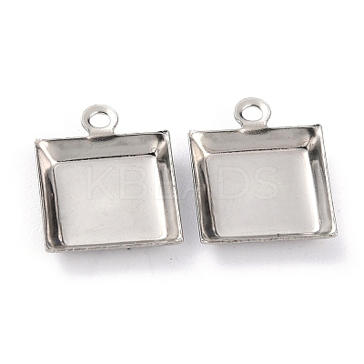 Non-Tarnish 201 Stainless Steel Pendant Cabochon Settings LS-X-STAS-J032-18-1