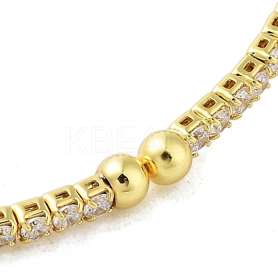 Brass Micro Pave Cubic Zirconia Cuff Bangles BJEW-E095-01G-1