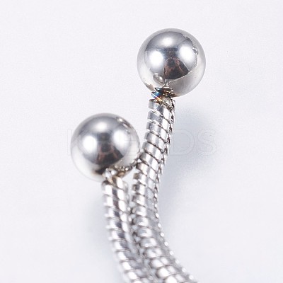 Non-Tarnish Adjustable 304 Stainless Steel Snake Chain Necklace Making STAS-E163-38P-1