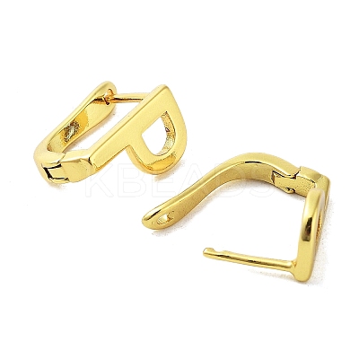 Brass Letter Stud Earrings for Women EJEW-A038-01P-G-1