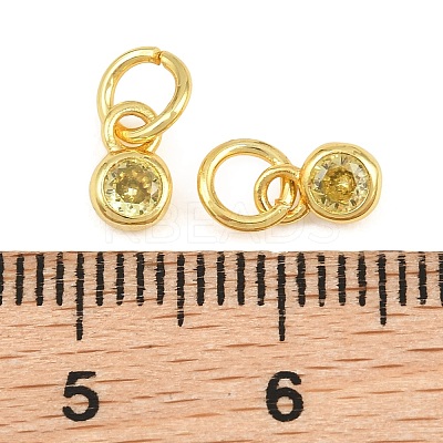 Brass Pave Cubic Zirconia Charms CU-CBA3D67-13G-07-1