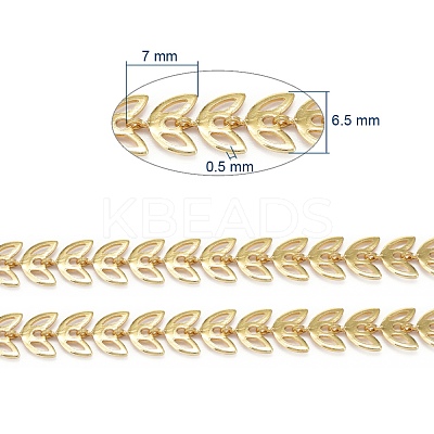 Brass Handmade Cobs Chains X-CHC-G006-14G-1