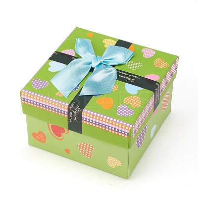 Heart Pattern Cardboard Jewelry Boxes CBOX-L007-001B-1