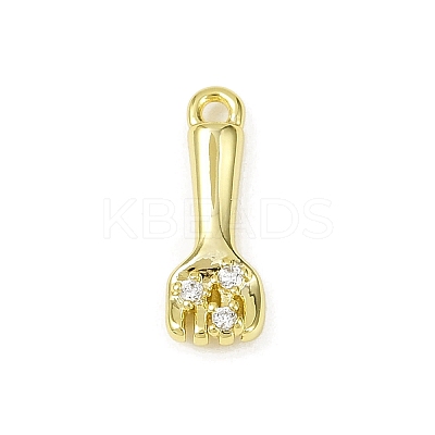 Brass Pave Clear Cubic Zirconia Pendants LS-KK-L238-10G-1