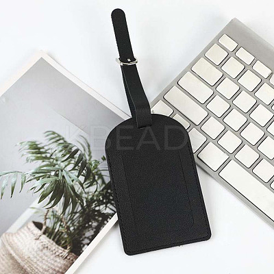 CutHollow 4Pcs PU Leather Luggage Tag OFST-CL0001-01A-03-1