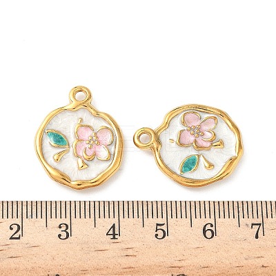 304 Stainless Steel Enamel Pendants STAS-I346-04G-1