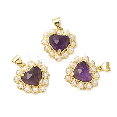 Natural Amethyst Pendants G-E599-05G-A03-1