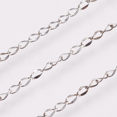 Tarnish Resistant 304 Stainless Steel Twisted Chain Curb Chains CHS-K008-15B-1