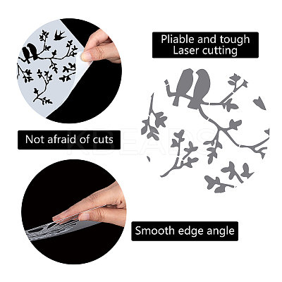PET Plastic Drawing Painting Stencils Templates DIY-WH0244-108-1