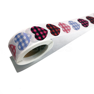 Heart with Tartan Paper Stickers HEAR-PW0001-174-1