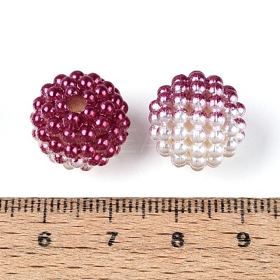 Imitation Pearl Acrylic Beads OACR-T004-15mm-09-1