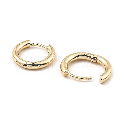 Brass Huggie Hoop Earrings EJEW-I289-26KCG-1