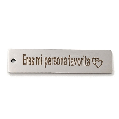 Non-Tarnish 201 Stainless Steel Big Pendants STAS-L079-027H-P-1