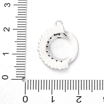 Brass Micro Pave Cubic Zirconia Pendants KK-D360-23P-1