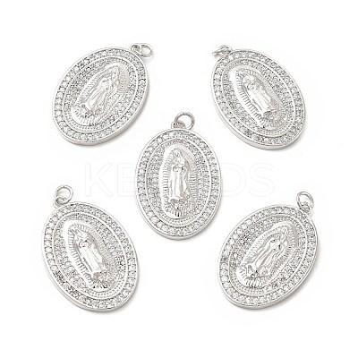 Brass Micro Pave Cubic Zirconia Pendants KK-E068-VB271-1-1