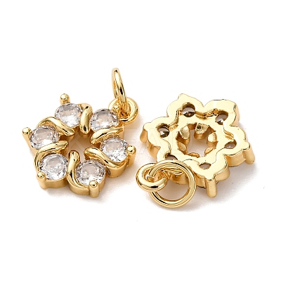 Brass Pave Cubic Zirconia Pendants KK-A270-10G-1