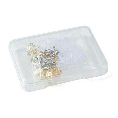12Pcs 3 Colors Brass Clip-on Earring Findings KK-FS0001-28-1