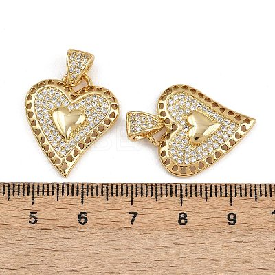 Brass Micro Pave Cubic Zirconia Pendants ZIRC-I367-07G-15-1