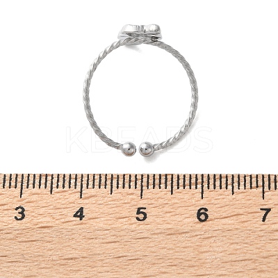 304 Stainless Steel Cuff Rings for Women RJEW-B118-01P-1