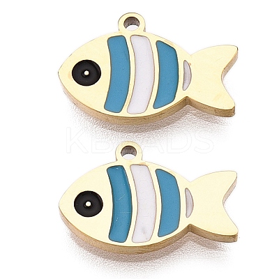 Ion Plating(IP) 316L Surgical Stainless Steel Charms STAS-D035-01B-G-01-1