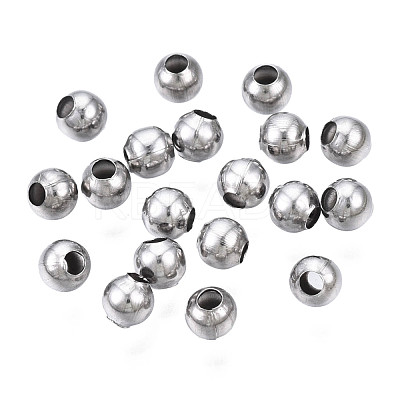 Round 304 Stainless Steel Beads STAS-TAC0004-3mm-P-1